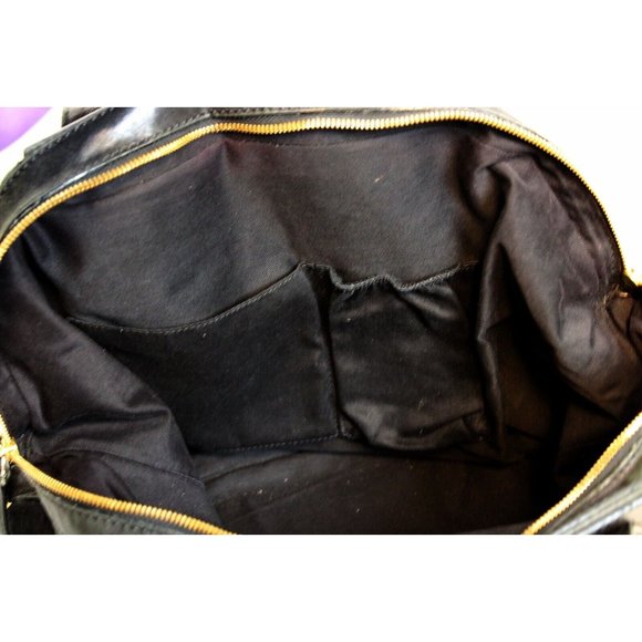 Givenchy Nightingale Black Leather Bag Satchel Bag Removable Strap Pockets - Picture 9 of 12